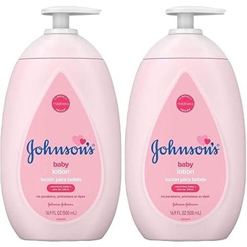 Johnsons Baby Lotion 16.9 Ounce Pump (500ml) (2 Pack)