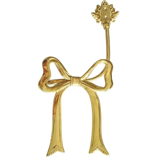 Elegant Handmade Heavy Duty Brass Curtain Holdback,Gold Decorative Bow Style Curtain Tieback,Bow Tie Curtain Hooks Wall Decor (Right 1pc)