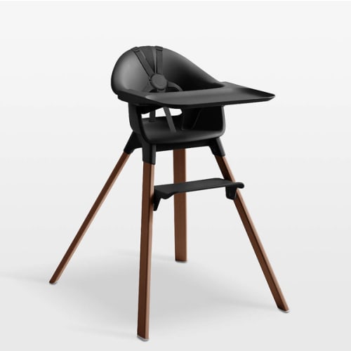 Stokke® Clikk Black/Warm Brown Baby High Chair with Adjustable Footrest