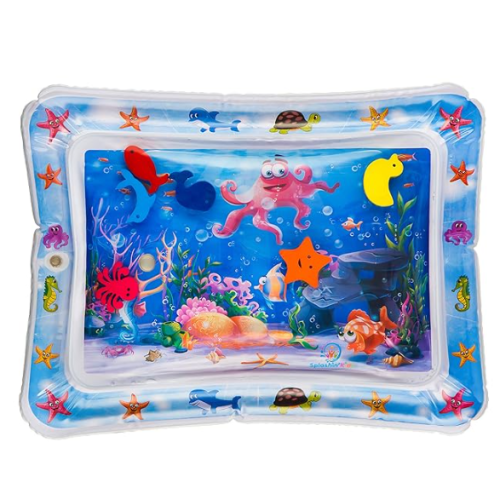 Splashin'kids Inflatable Tummy time Premium Water mat Infants and Toddlers is The Perfect Fun time Play Activity Center Your Baby's Stimulation Growth