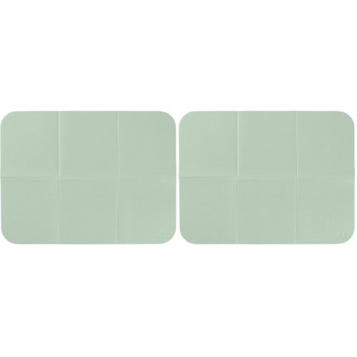 Ubbi On-The-Go Diaper Changing Baby Mat, Soft and Comfortable Diaper Bag Accessory Must Have for Newborns, Easy to Clean, Portable Folding Pad, Baby Traveling Accessories, Sage Green (Pack of 2)