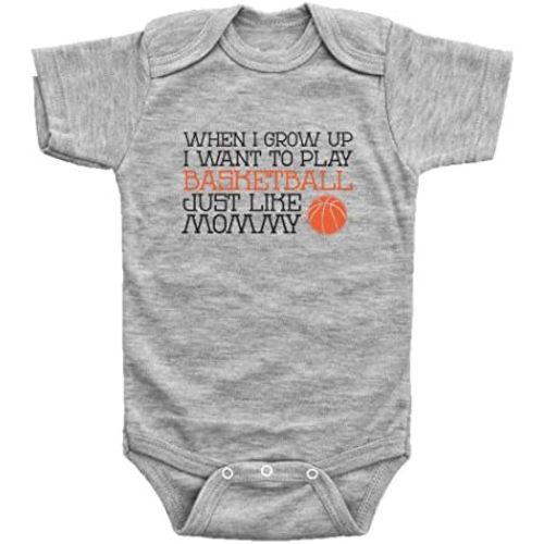 Baffle Funny Basketball Onesie for Boys or Girls/Play Basketball Like Mommy