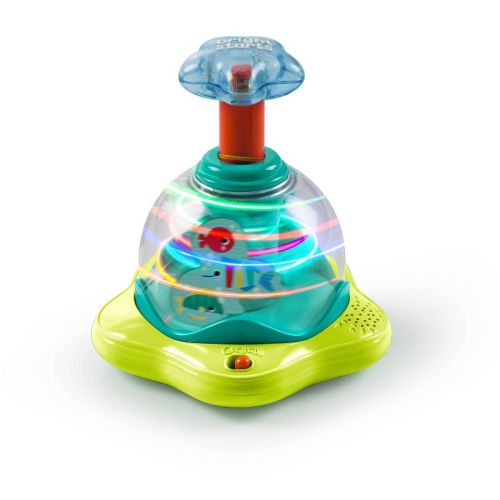 Bright Starts Press & Glow Spinner: Sensory Development, Music, Lights Up, Fine Motor Skills