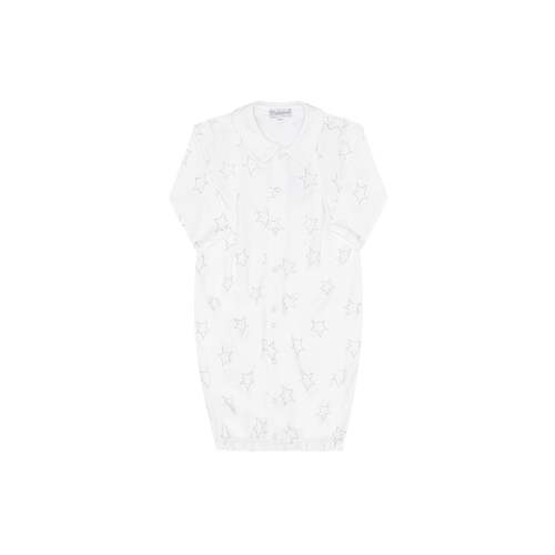 Grey Stars Print Converter Gown - Newborn