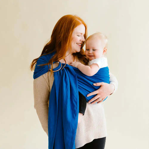 Cobalt Blue Ring Sling – Stylish & Supportive Baby Carrier | hope&plum