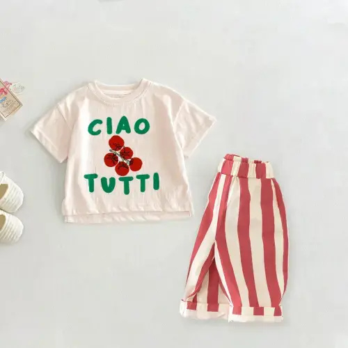 CIAO TUTTI Baby 2-Piece Tomato Casual Pants Set 12-18M