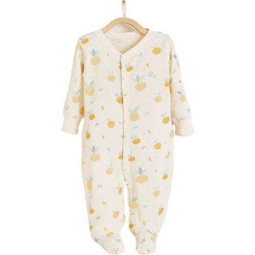 Premium Cotton Nature Waffle Footie Pajamas For Infant, 9-12M