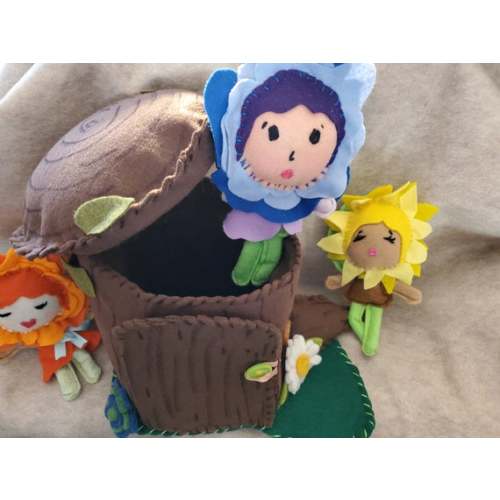 Handmade Pretend Fairy Houses educational montessori sensory imagination toy organic Nursery Deco Natural Woodland cottage stump mushroom
, 
              Fairy (Varies)