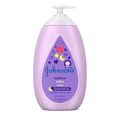 Johnson's Baby Bedtime Lotion, Soothing NaturalCalm Aromas, Gentle Nighttime Baby Lotion, Helps Relax & Soothe, Hydrating, No added Parabens & Dyes, 27.1 fl. oz