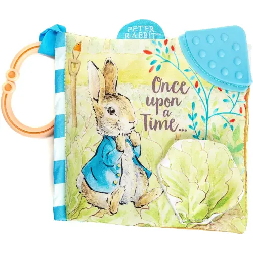 KIDS PREFERRED Peter Rabbit Soft Book with toy, Teether and Crinkle, 5 Inches