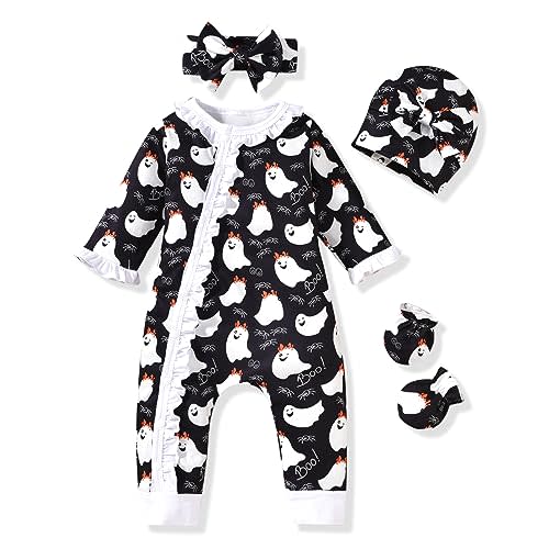Aalizzwell Baby Girls Romper Outfit Fall Winter Clothes with Accessories