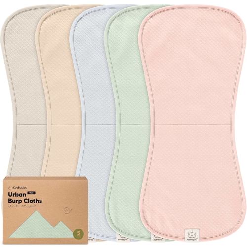 KeaBabies 5-Pack Organic Burp Cloths Baby Girl, Boy - Extra Large, Absorbent Baby Burp Cloths, Soft Burping Cloths for Babies, Newborn Burp Clothes, Cotton Burp Rags, Neutral Thick Burp Cloth (Dawn)
