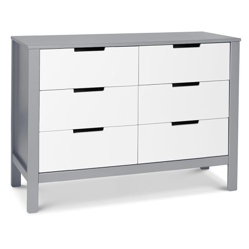 Carter's by DaVinci Colby 6-Drawer Dresser in Grey and White
