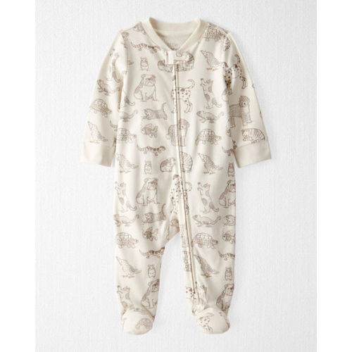 Baby Organic Cotton Animal-Print Sleep & Play Pajamas - Carter's | Carter's