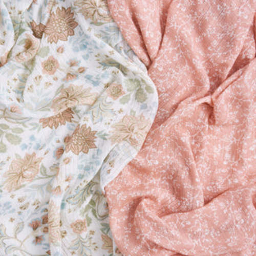 Essentials Silky Soft Swaddle 2-Pack in Victorian Flowers | aden + anais