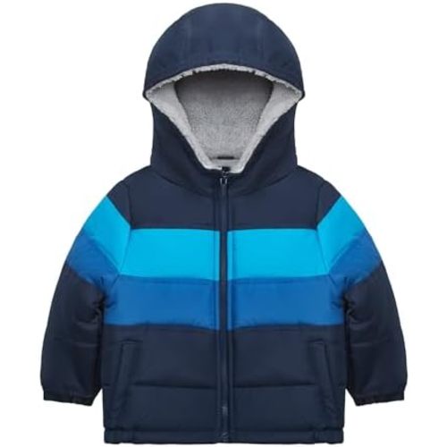 Carter's Baby Boys' Sherpa-Lined Heavyweight Hooded Puffer Jacket