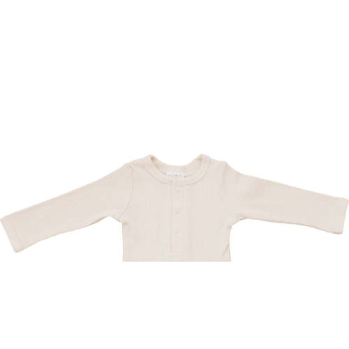 Vanilla Organic Snap Long Sleeve Ribbed Bodysuit