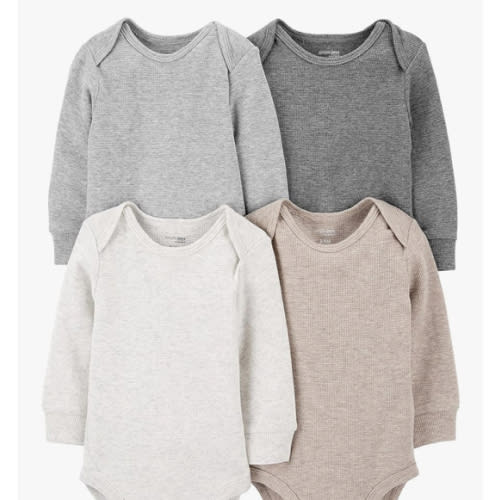 Simple Joys by Carter's Baby 4-Pack Long-Sleeve Thermal Bodysuit
