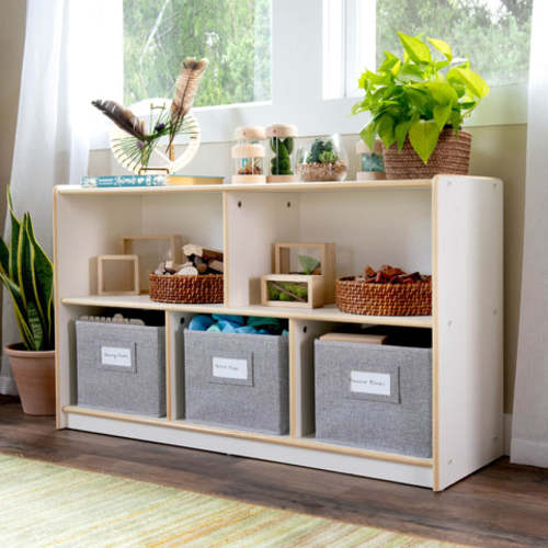 EdQ 2-Shelf 5-Compartment Storage with Bins - 24"