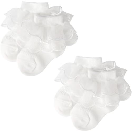 BQUBO Baby Girls Socks Eyelet Ruffle Lace Sock Baby Socks Newborn/Infant/Toddlers/Kids Frilly Summer Thin Dress Sock