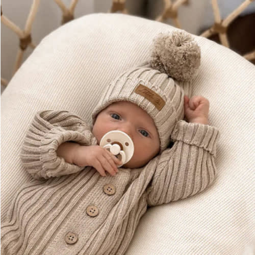 Little B's Ribbed Beanie - Oak