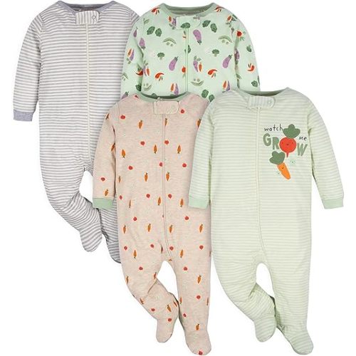 Gerber Baby Boys 4 Pack Sleep 'N Play Footie