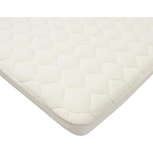 American Baby Company Natural Waterproof Quilted Bassinet Size Fitted Mattress Cover Made with Organic Cotton Top Layer - Bassinet (15" x 33") - Standard Packaging