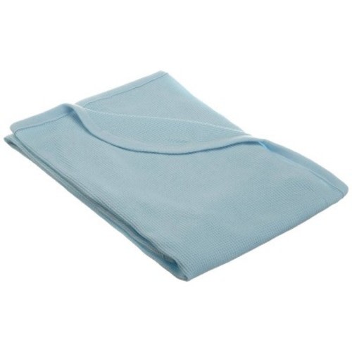 TL Care 100% Natural Cotton Thermal/Waffle Swaddle Blanket Blue