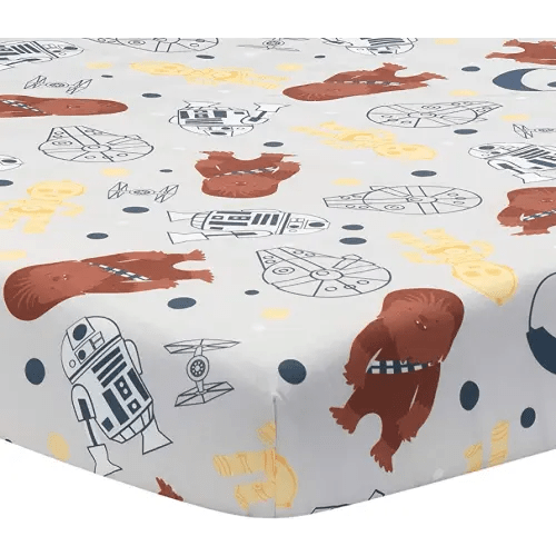 Lambs & Ivy Star Wars Signature Millennium Falcon 100% Cotton Fitted Crib Sheet