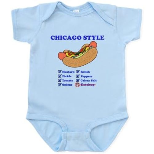 CafePress Chicago Style Hotdog Body Suit Cute Infant Bodysuit Baby Romper