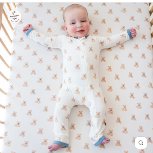 Zippered Romper in Teddy Bear - 0-3m or 3-6m