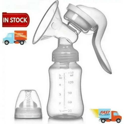 Clerance! Manual Breast Pump, Silicone Hand Pump for Breastfeeding, Small Manual Breast Milk Catcher, Baby Feeding Pumps & Accessories, White, Mothers Day Gifts, Travel Portable Breast Pump