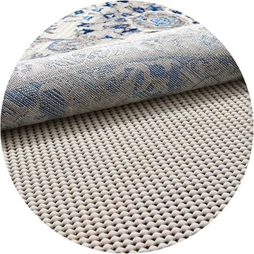 Veken 7x7 Ft Round Rug Pad Gripper for Hardwood Floors, Circle Non Slip Rug Pads for Area Rugs, Thick Rug Grippers for Tile Floors, Under Carpet Anti Skid Mat, Keep Your Rugs Safe and in Place