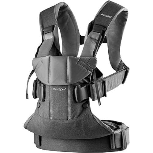 BabyBjörn Baby Carrier One, Woven Mix, Denim Gray/Dark Gray