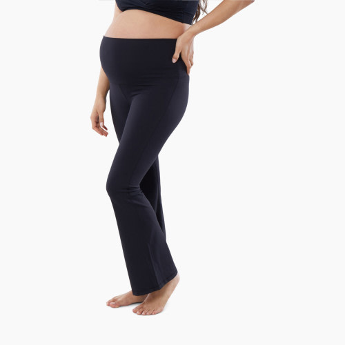 Ingrid and Isabel Fold Down Flare Legging - Black, M