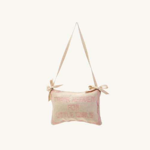 Thank Heaven Embroidered Pillow Hanging Decor (Girl) - Two's