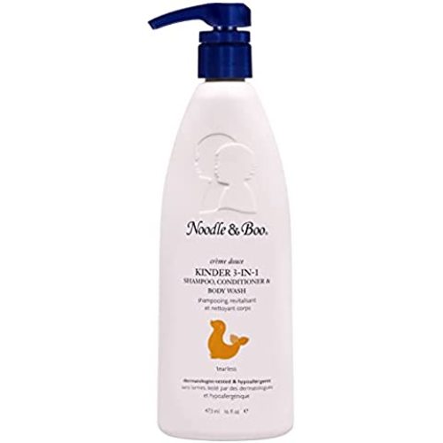 Noodle & Boo Newborn Daily Essentials 4 Piece Gift Set | Newborn 2-in-1 Hair and Body Wash(8 Oz), Super Soft Baby Lotion(8 Oz), Ultimate Diaper Rash Ointment(5 Oz) & Ultimate Cleansing Baby Wipes(72)
