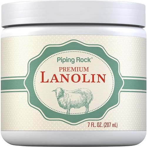 Piping Rock Lanolin Nipple Balm | 7 fl oz | Pure Skin Ointment | Soothing Cream