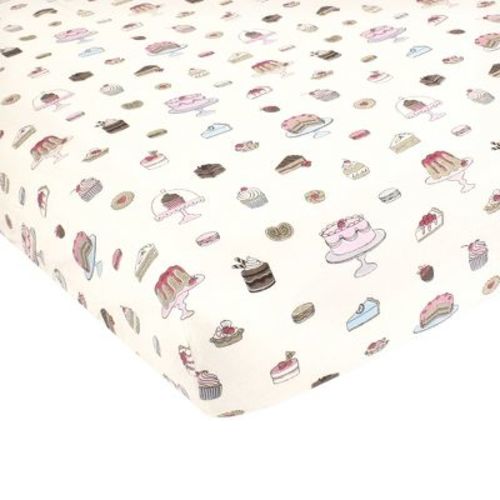 Hudson Baby Infant Girl Cotton Fitted Crib Sheet, Sweet Bakery, One Size