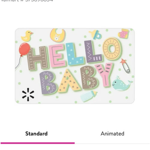 Hello Baby Walmart eGift Card