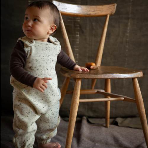Cuckoo Baby Romper - Merino Wool Speckle - Quail
