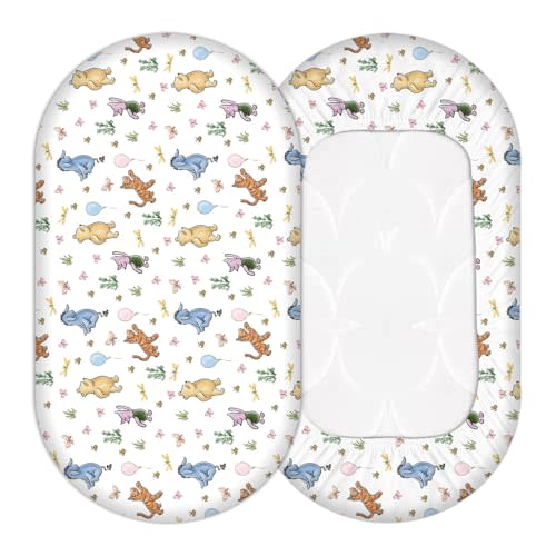 1 Pcs The Winnie Baby Bassinet Sheet, Pooh Toddler Mattress Sheets, Crib Sheets for Baby Boys or Girls, Soft and Comfortable Baby Bed Sheet, Ideal Gift for New Parents, 32x16 Inch