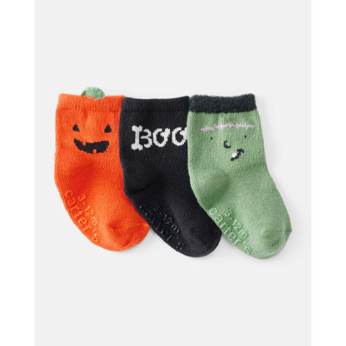 Baby 3-Pack Boo Pumpkin Monster Halloween Socks - Carter's | Carter's