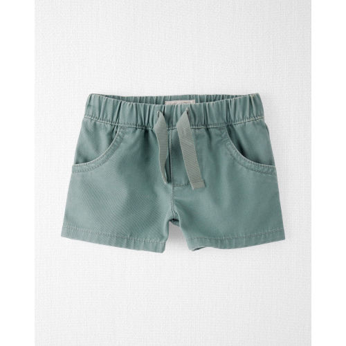 Baby Organic Cotton Drawstring Shorts in Green - Little Planet | Carter's