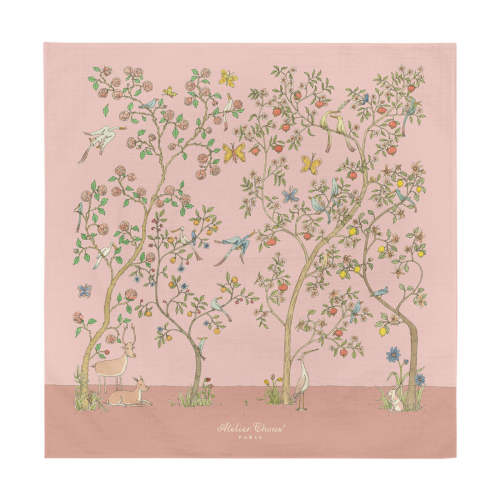 Carré Swaddle Blanket in Bloom Pink
