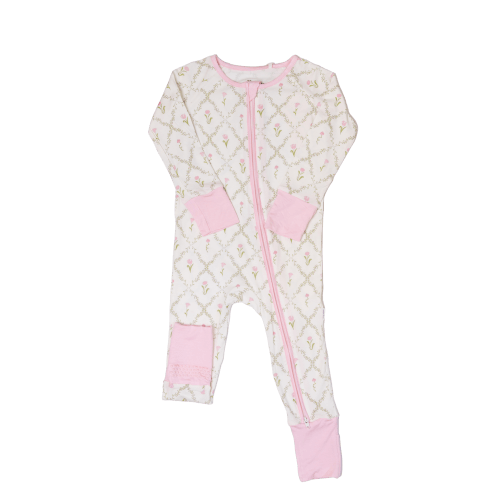Flower Trellis - Sleep Romper zip