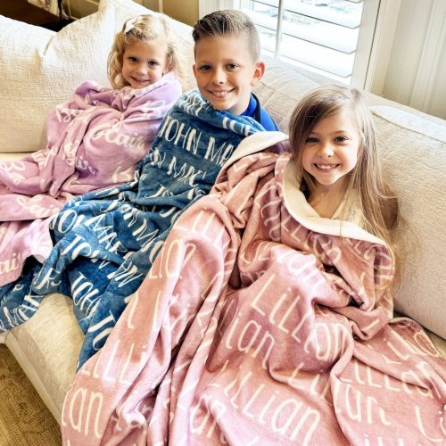 Personalized Name Blanket for Kids, Baby