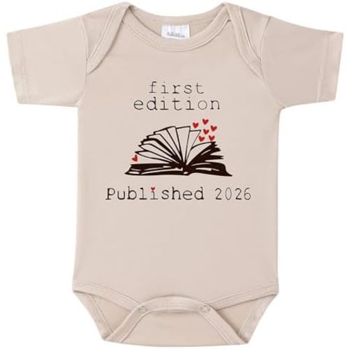 First Edition 2026 Baby Onesie, 0-3month Pregnancy Announcement Onesie, Baby Coming 2026 Announcement Bodysuits