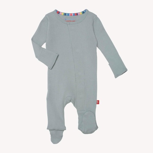 mist ribbed cotton magnetic parent favorite footie – Magnetic Me 3-6M