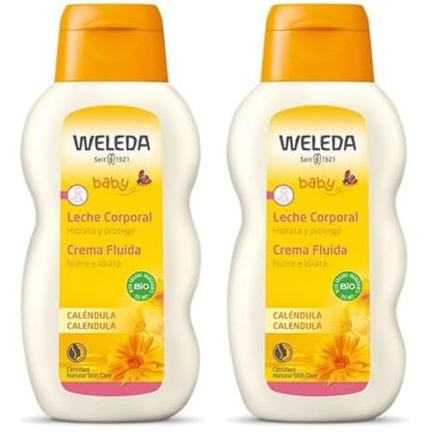 Weleda Baby Calendula Comforting Body Lotion, Plant Rich Moisturizer with Calendula, Chamomile, Sweet Almond and Sesame Oils, 6.8 Fl Oz (Pack of 2)